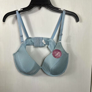 Diphia 3/4 Coverage light blue striped bra. 42D